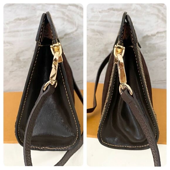 GUCCI Suede Leather Clutch-Crossbody/ShoulderโBagโ๐ผโBrown - Picture 10 of 16